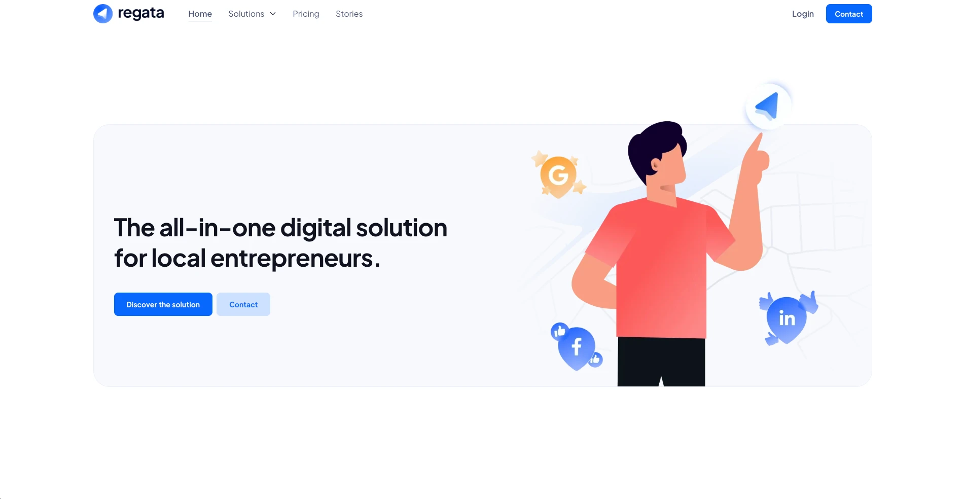 Regata digital marketing platform interface